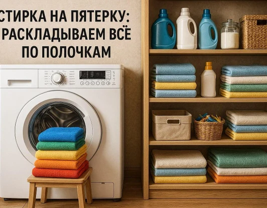 Стирка на пятерку: Раскладываем все по полочкам  🧼
