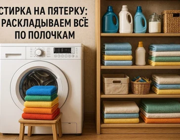 Стирка на пятерку: Раскладываем все по полочкам  🧼